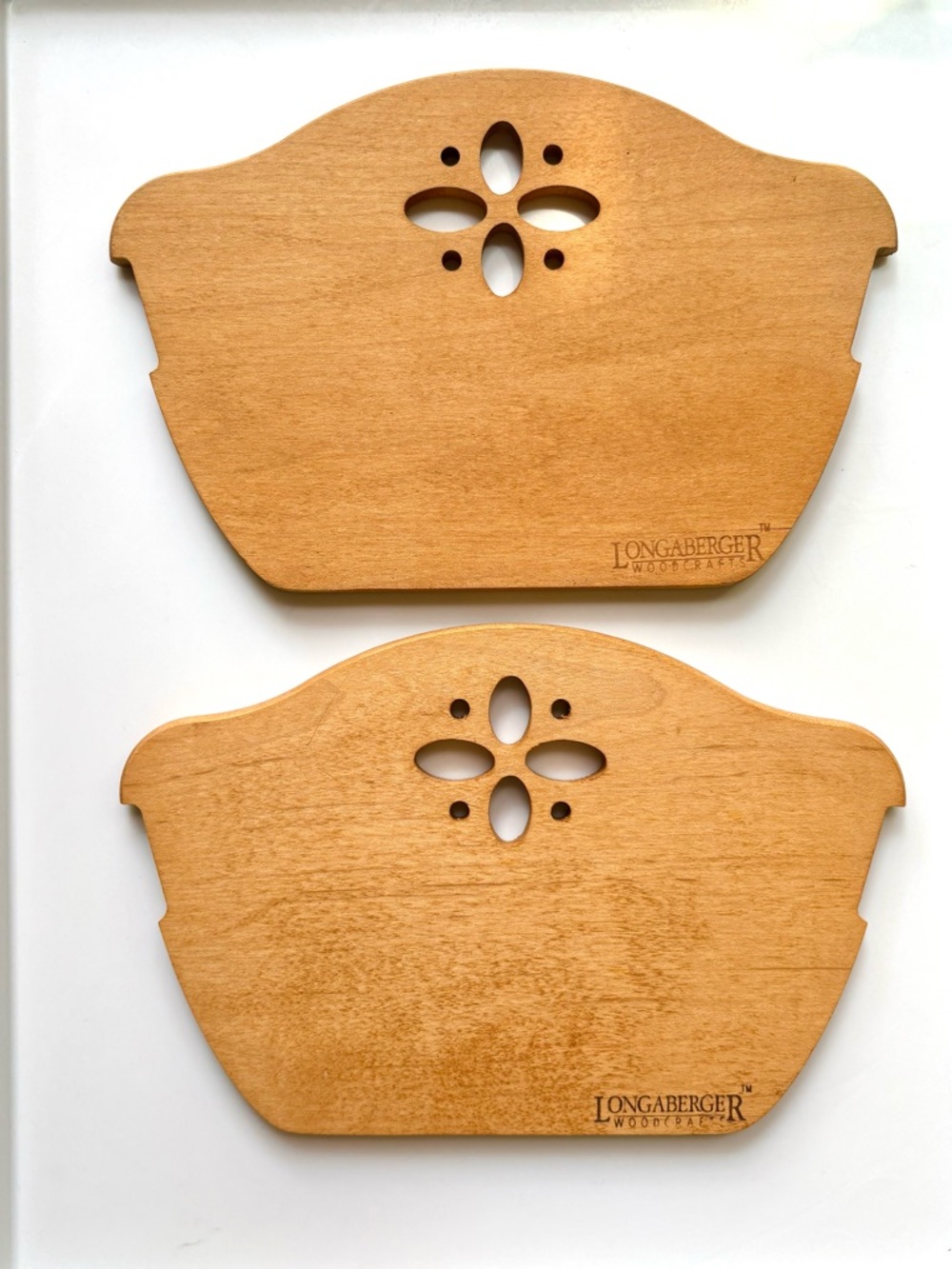 Vintage Longaberger Woodcrafts Bread Cracker Basket Dividers Set of 2
